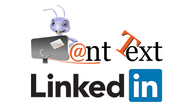 Logos Ant Text logo above LinkedIn logo