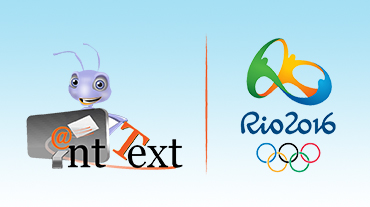 Logos Ant text logo next to Rio OL logo