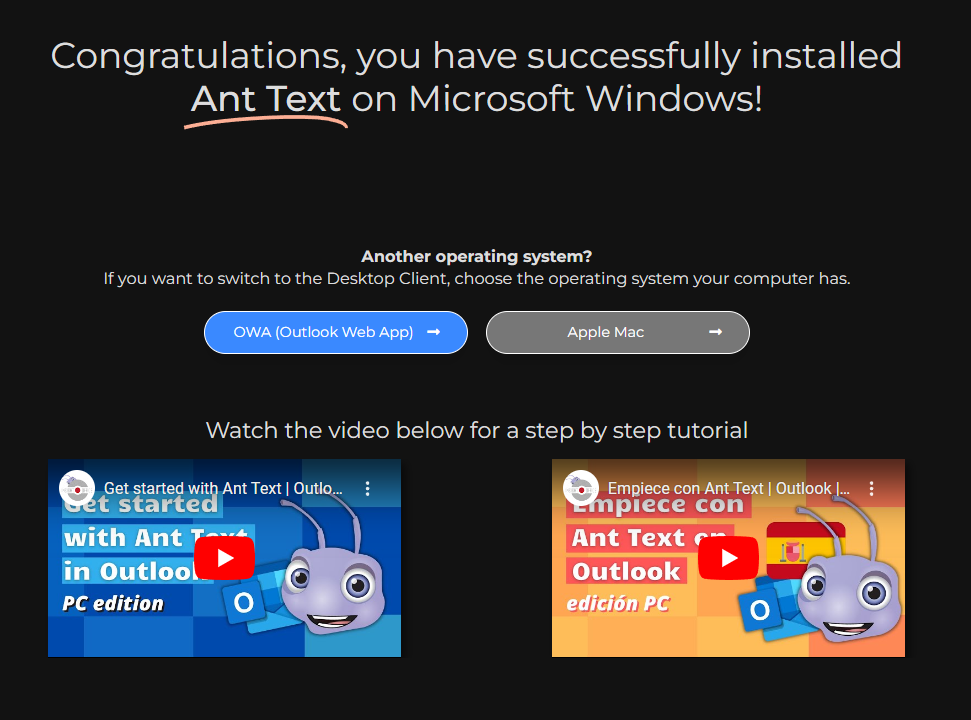 get started with Ant Text on PC